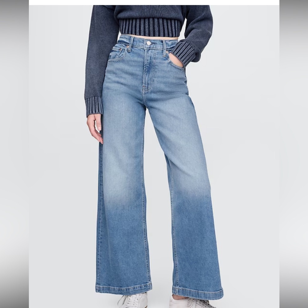 GAP Blue Denim High Rise Stride Ankle Jeans